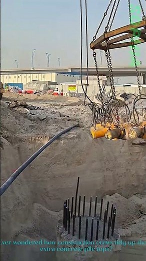 Hydraulic Pile Cutter: How We Neatly Cut Concrete Pile Heads On Construction Site