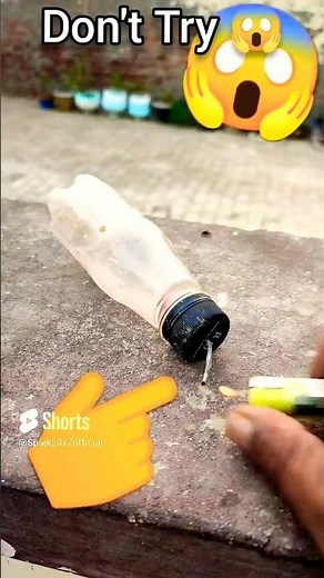 Bottle 🍾 Blast Amazing Cracker experiment 😱 || Diwali cracker testing 2024😜 #shorts