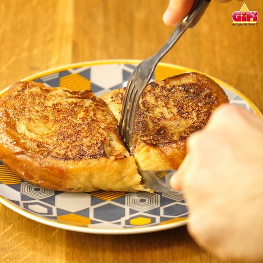 🍴 [Idée Recette] 🥖🍏 Cette déclinaison du pain perdu aux pommes est à tomber 😋 | GiFi