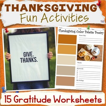 Thanksgiving Activities - Middle School Gratitude Worksheets Fall Morning Work