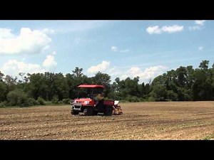 UTV Hitchworks - Kubota RTV 900 with the Farmboy pulling a Cultivator with Fertilizer side dresser