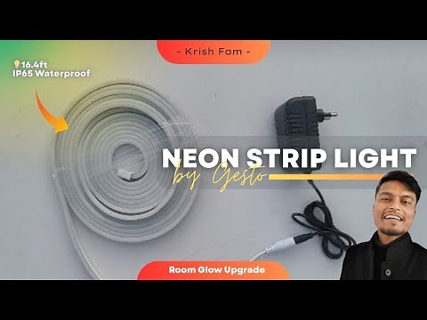 Gesto LED Neon Strip Light Unboxing & Installation | 16.4ft Waterproof Rope Light for Home Decor