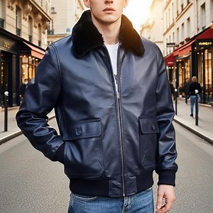 Men's WWII Navy G-1 Bomber Jacket | Genuine Leather Flight Jacket | Vintage Military Style - Etsy Canada