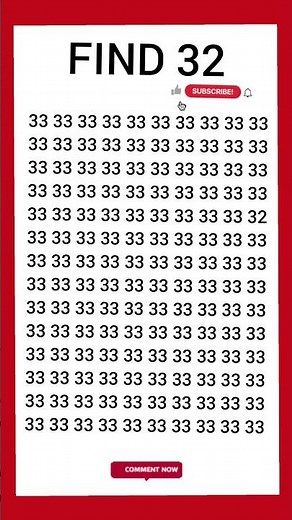 FIND THE NUMBER 32 ||If you are genius ||#findme #viral #shorts #music #subscribe #genius