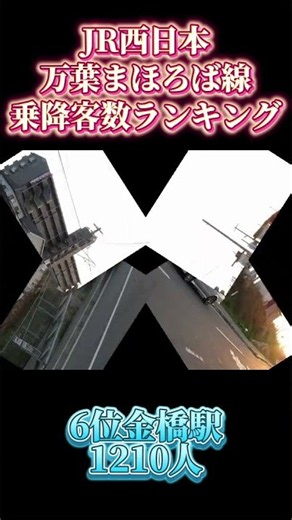 #jr西日本 #桜井線 #万葉まほろば線 #乗降客数ランキング #ランキング #奈良 #桜井 #天理 #高田