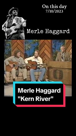 Merle Haggard picks a little bit of Keen River live on Nashville Now with Ralph Emery. #onthisday #merlehaggard #kernriver #ralphemery #nashvillenow #live #acoustic #countrymusic #tnn #nashville #hag