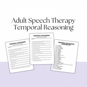 Cognitive Skills: Temporal Reasoning and Problem Solving Scenarios for Adult Speech Therapy - Etsy