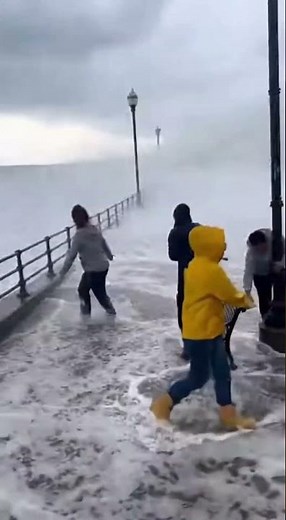 Tsunami Wave Caught on Camera 😱🌊