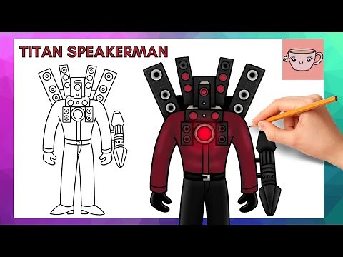 How To Draw Titan Speaker Man - Skibidi Toilet | Easy Step By Step Drawing Tutorial