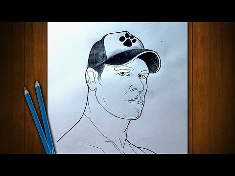 How to Draw John Cena Easy Sketch | Step by Step WWE John Cena Pencil Drawing | Line Art Tutorial