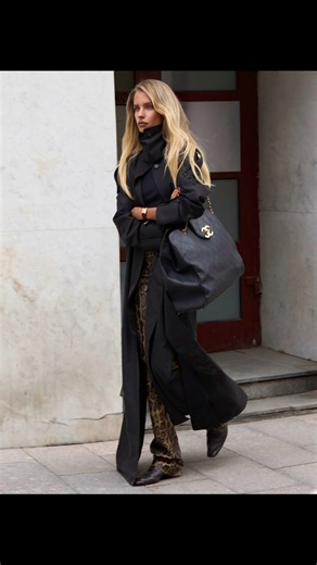 Long black trench coat and a Chanel bag.✨️#Shorts#FashionShorts#Lookbook#StyleInspo#OutfitIdeas#fyp
