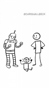 Assistance. #funny #robot #parenting | Chris Hallbeck