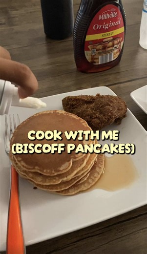 cooking w bambi ep 3 :) make biscoff pancakes with me! #bambi #cookwithme
