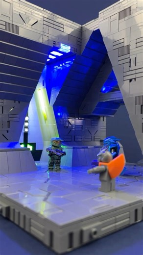 I love putting lights in LEGO MOCs! This 12 hour Halo themed build really comes to life with those glowing blues and greens! 🔵🟢 #lego #legofan #legomoc #legocreator #legocreation #legophoto #legophotography #afol #legoscifi #legospace #legohalo #halo #haloce #masterchief | Mark of Falworth Creations