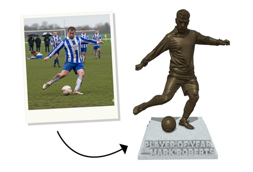 Football Player Statue Trophies, Custom Made and Personalized for Awards, Prizes & Events - Etsy