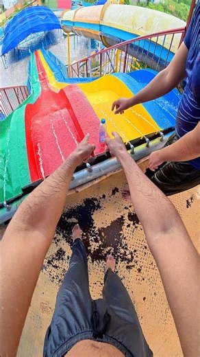 Epic Bottle 🍾 Flip Rescue! High Speed Slide Chase & Pool Catch! #Shorts #Viral #Waterslide #POV