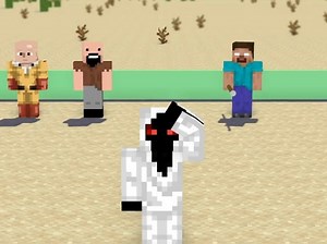 我的世界怪物学院（短视频）-HimVS实体303VS一拳超人VSNotch：标枪投掷