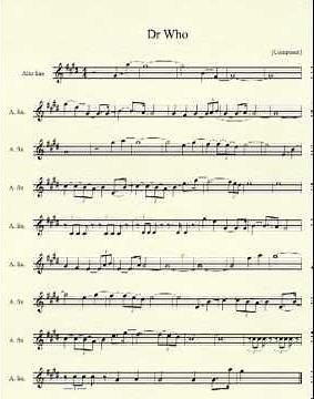 Doctor Who Theme for Alto Sax
