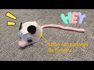Ratón con cartones de huevera, manualidad fácil para hacer con niños