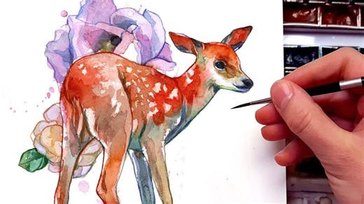 WATERCOLOR TUTORIAL: How to paint ANIMALS? — Видео от TD - Склад уроков рисования