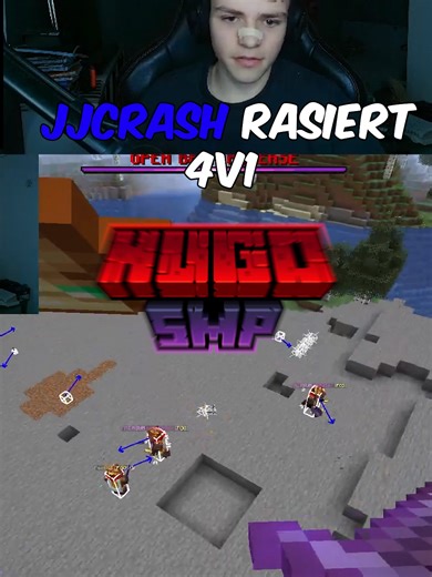 JJCrash rasiert 4v1!#HugoSMP #Minecraft #deutsch #smp