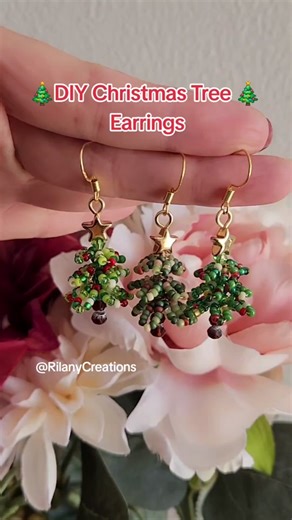 DIY Christmas Tree Earrings: 3D Designs Tutorial