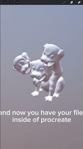 How to export a 3D model from nomadsculpt to procreate.