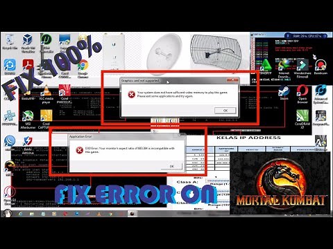 how to fix D3D error and aspect ratio is incompatible on mortal kombat Komplete Edition