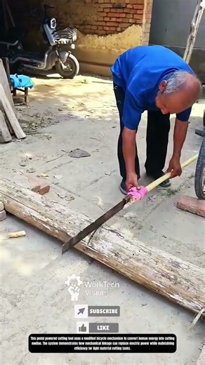 Pedal Powered Cutting Tool Demonstration Using Modified Bicycle Mechanism