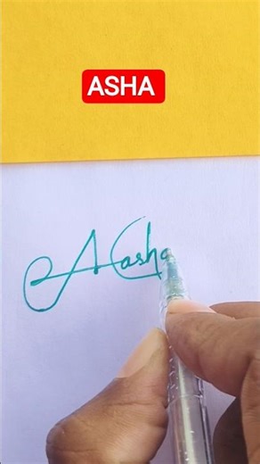 Asha name signature style