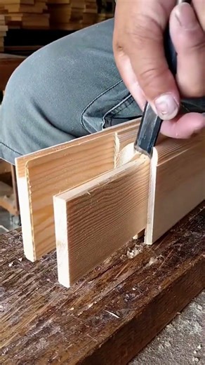 This Chisel Technique Is Pure Woodworking Skill #Woodworking #ChiselWork #HandTools #Carpentry #diy