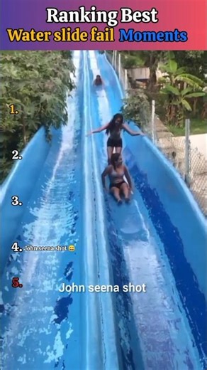 Water slide Fail moments 😱 #rankingvideo