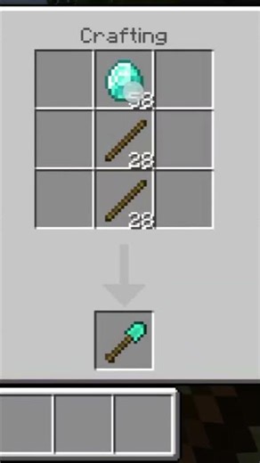 how to make shovel in minecraft #shorts .