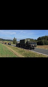 US Army logistics convoy in Germany during Exercise Saber Junction. Featuring Heavy Expanded Mobility Tactical Trucks (HEMTT), Medium Tactical Vehicles (FMTV), Joint Light Tactical Vehicles (JLTVs) and a High Mobility Multipurpose Wheeled Vehicle (HMMWV; aka 'Humvee'). | CobraEmergency