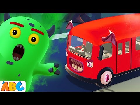 Creepy SPOOKY WHEELS ON THE BUS Halloween Monster Skeletons Song | All Babies Channel