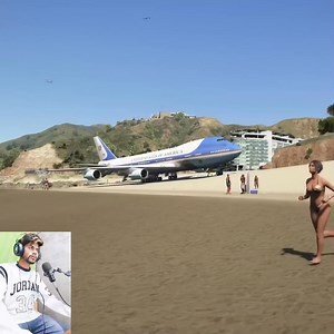 Boeing VC-25 Air Force One Emergency Landing On The Beach | Karannnnnnnn