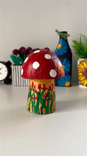 OMG! Make a DIY coconut shell mushroom 🍄 #trending #viral #shorts