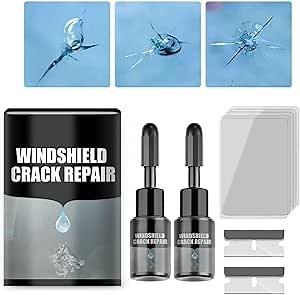 Windshield Repair Kit，Car Glass Repair Kit，Windshield Crack Repair Kit, Glass Repair Fluid Quick Fix for Chips，DIY Glass Cracked Repair Kits，Car Glass Repair Fluid Kit Window Crack Repair Liquid