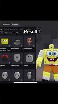 How to make SpongeBob avatar #spongebob #roblox #mha