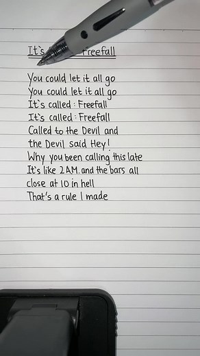 It’s called freefall by Rainbow kitten surprise (sped up) #fyp #handwriting #lyrics #karaoke