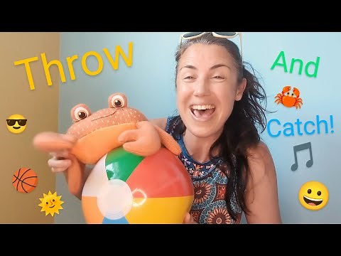 Throw and Catch Song ‪@BeckyBops‬ Beach Ball fun for Babies and Toddlers 😎🌞 Music and Movement!