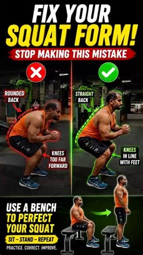 Fix Your Squat Form! Stop Making This Common Squat Mistake 🔥