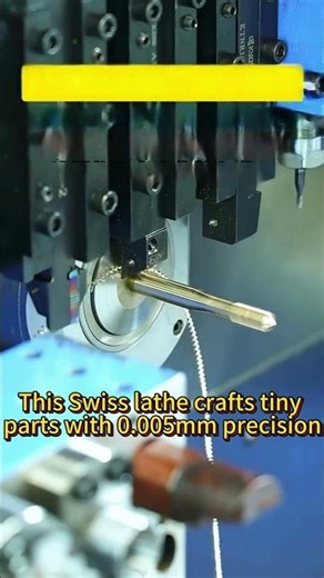 Swiss Type Lathe for Micro Parts #machine #coldmilling #factory #thermalcutting #cnc #cncmill