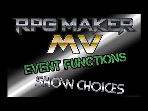 RPG MAKER MV: Event Functions - Show Choices