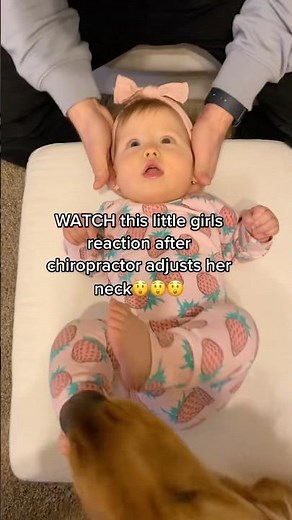 Baby Gets Chiropractic Neck Adjustment 🤯👶🏼#chiropractor #adjustment #satisfying