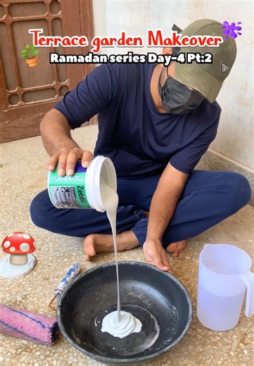 Terrace Garden Makeover: Front Wall Painting Day 2