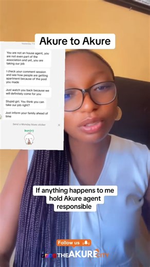 Let it be known to the people of Akure that if anything happens to me, Akure Agents should be the first suspect says a resident of Akure city - Tolulope of Akure #theakurecity #akure #akurecity #akureagents 📺 tolulope.hellen / TikTok | The Akure City