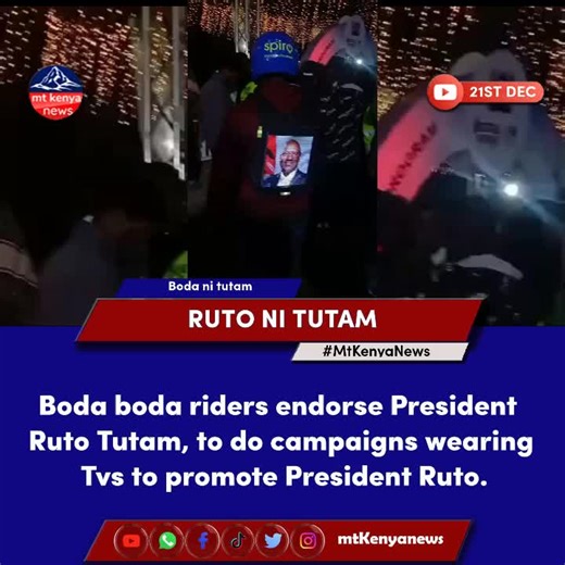 Boda Boda Riders Endorse President Ruto
