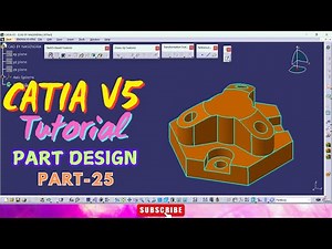 CATIA V5 Part Design Tutorials Part-25 | 3D Part design exercise practice