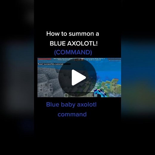 Minecraft how to summon a blue axolotl#MINECRAFT #tipsandtricks #axolotl #cute #command
